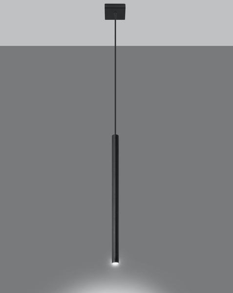 LAMPA wisząca SL.0469 metalowa OPRAWA zwis sopel tuba czarna