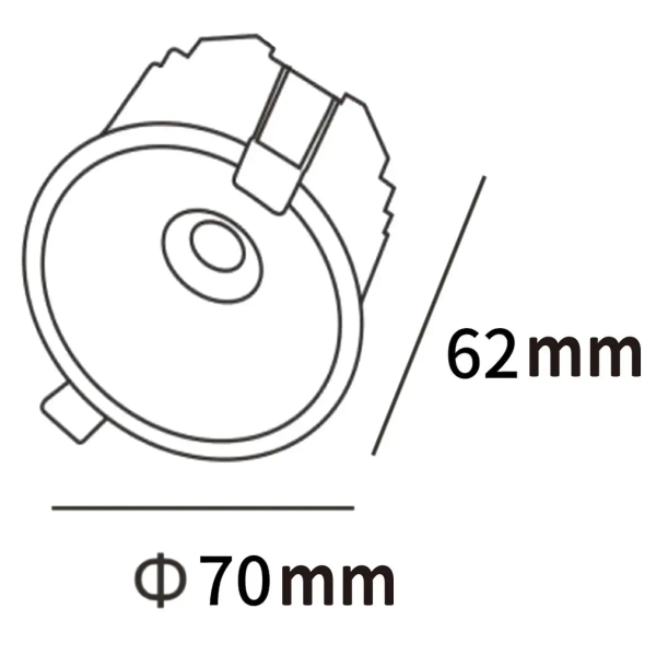 Sufitowe oczko wpustowe Zyra LP-1606/1RS BK LED 7W 3000-6000K czarne