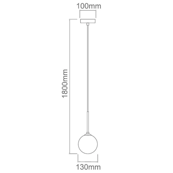 Loftowa LAMPA wisząca Bao Nero I Fume Orlicki Design szklana OPRAWA zwis kula ball przydymiona czarna