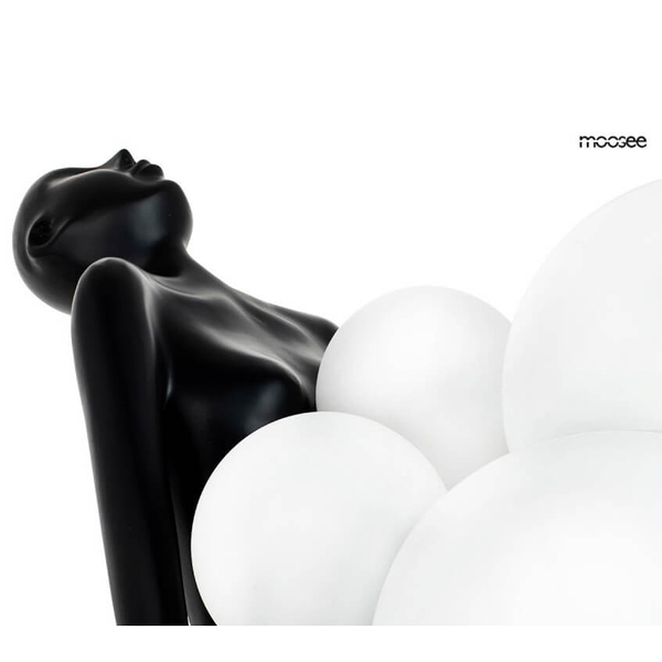 Lampa podłogowa Human MSE010100326 Moosee człowiek do salonu biała czarna