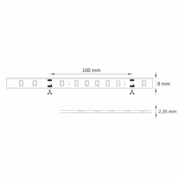 Taśma ledowa z zasilaczem zestaw 2m 324177 LED 9W 4000K 24V IP65 biała