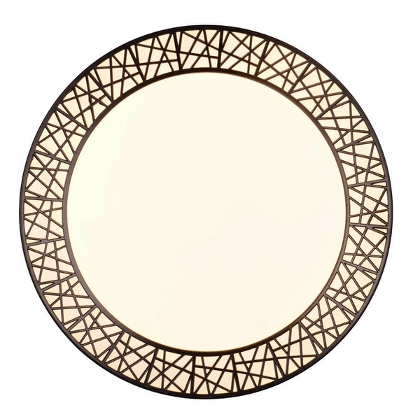 Okrągły plafon na pilota Cluster R67321102 LED 40W 2700-6500K czarny biały