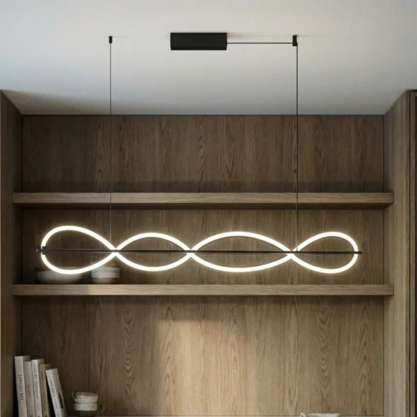 Lampa wisząca nad wyspę belka PESCARA LED 25W 3000K AZ6745 czarna biała