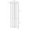 Minimalistyczna wisząca lampa LED Roll 11174802 Kaspa 33,6W 3000K czarna