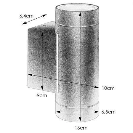 Zewnętrzna LAMPA ścienna PIPE 107917 Markslojd metalowa OPRAWA elewacyjna tuba outdoor IP44 aluminium