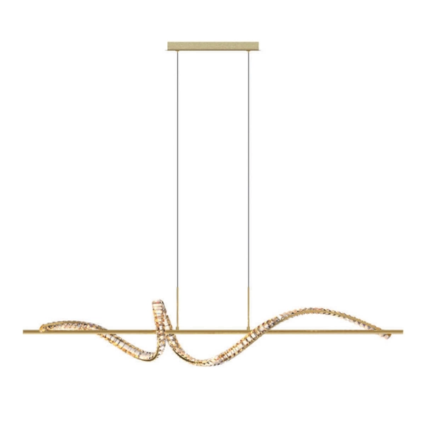 Wisząca Lampa kryształ Athesa MD3170-1-3GT LED 24W 3000-6000K złoty