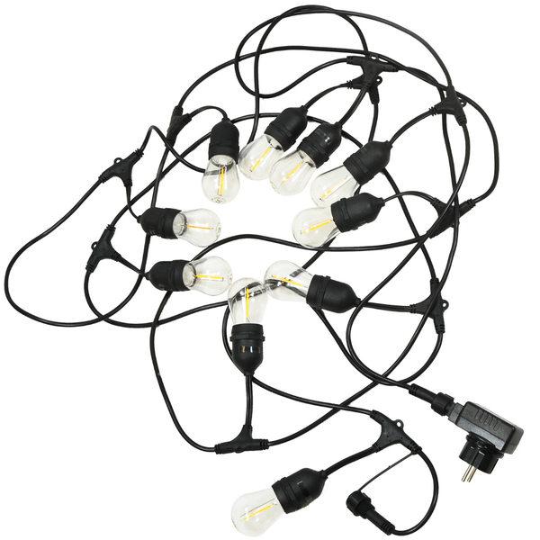 Zewnętrzny łańcuch dekoracyjny girlanda LED 6W 2200K 6,2m IP44 ciepła