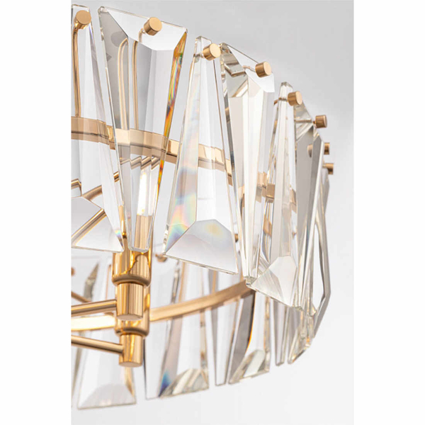 LAMPA wisząca PUNTES MOD043PL-04G Maytoni szklana OPRAWA okrągły ZWIS glamour złoty