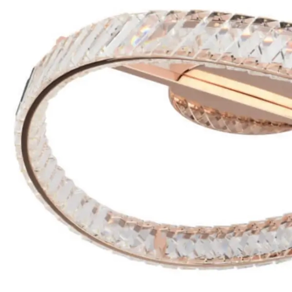 Kryształowa lampa natynkowa Gano MX3317-1-3GT Zumaline LED 40W 3000K złoty