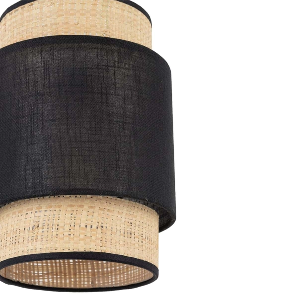 Pojedyncza lampa wisząca ekologiczna Boho 5656 TK Lighting czarna słomkowa