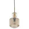 Ryflowana wisząca lampa Sophia Cognac 11038 szklana kula koniak