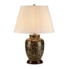 Stołowa lampa czarna złota 1xE27 na stolik porcelanowa MORRIS-TL-SMALL