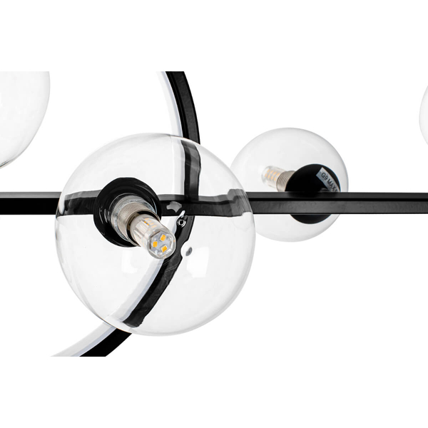 Lampa wisząca do salonu Alure Line Twin MSE010100346 Moosee LED 16W 3000K czarna