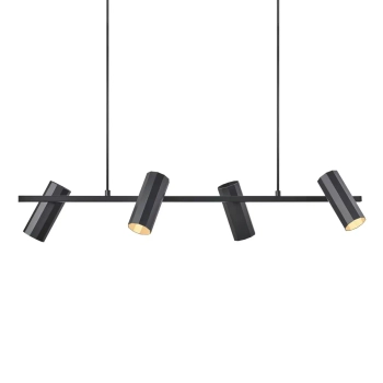 Regulowana lampa wisząca do jadalni ALANIS 2213423003 tuby czarny