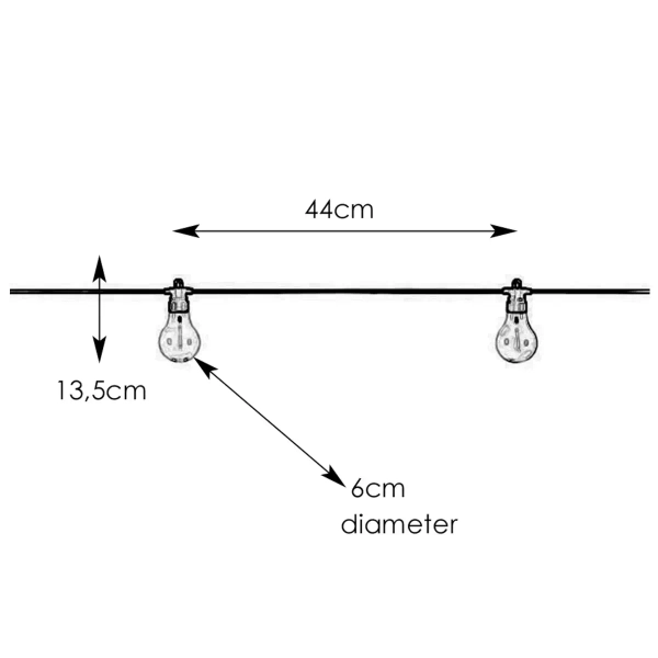 Zwisająca girlanda Unite 108651 Markslojd LED 36W 2700K IP44 czarna