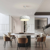 LAMPA wisząca REUS LP-8069/1P WH Light Prestige geometryczna OPRAWA okrągła zwis metalowy biały