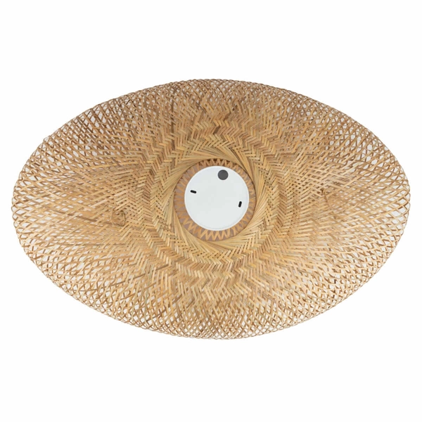 Drewniany plafon Havana 11172 japandi koszyk siatka bambusowy biały