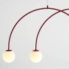 Skandynawska lampa wisząca UNA 1116L15_S kulista szklana czerwona