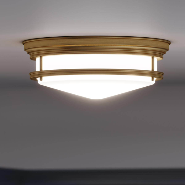 Sufitowa lampa Hadley HK-HADLEY-F-BR Hinkley IP44 biały szczotkowany brąz