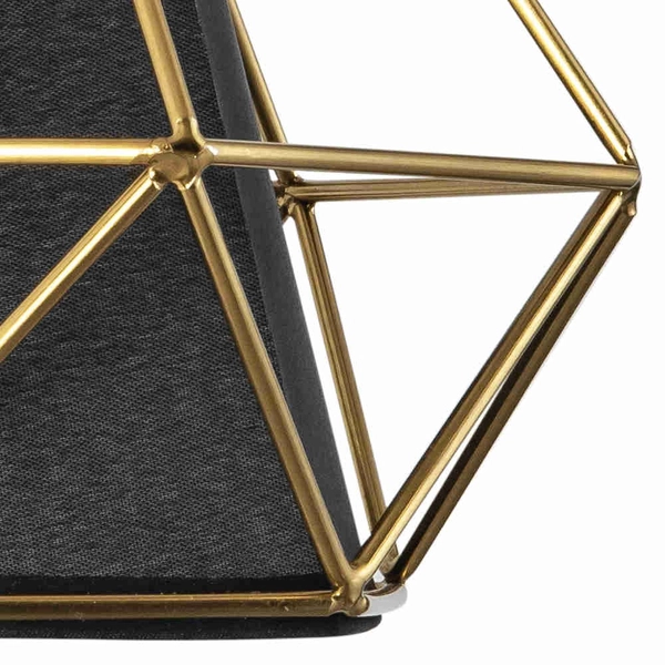 Abażurowa LAMPA ścienna HIRA 318541 Polux druciana do salonu złota czarna