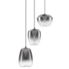 Potrójna lampa wisząca JAREVIA LE45122 LED 10W 3000K szklana szara