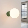 Kulista lampa ścienna HALO SL.1722 kula ryflowana biała oliwkowa