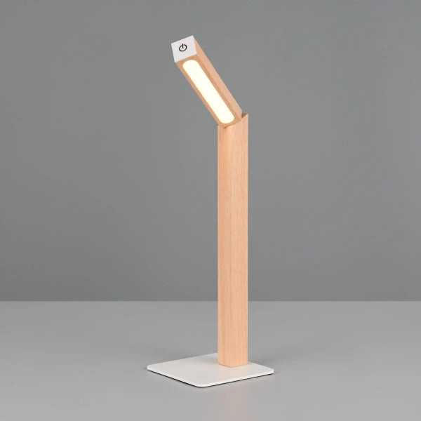Drewniana lampa stołowa SKIP R55951135 LED 2W 3000K drewniany biały