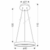 Pierścieniowa lampa wisząca Hashim 31-28457 LED 22W 3000K kryształki złota