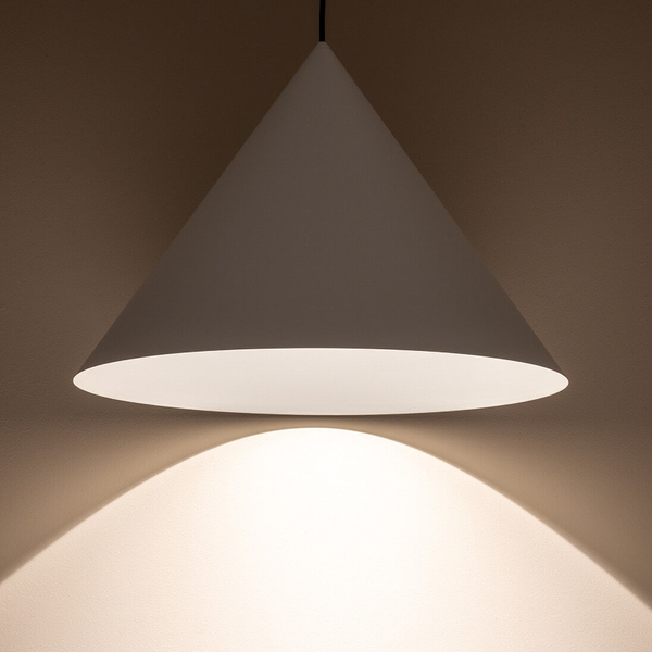 Lampa wisząca stożek Zenith 10872 Nowodvorski zwis do sypialni jedwabisty szary