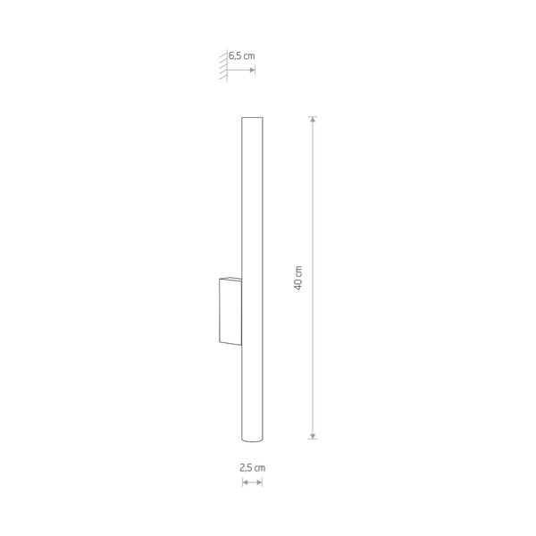 Metalowy kinkiet minimalistyczny Laser 10563 Nowodvorski brązowy