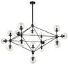 Lampa wisząca Astrifero ST-9047-15 Step balls bursztynowa czarna