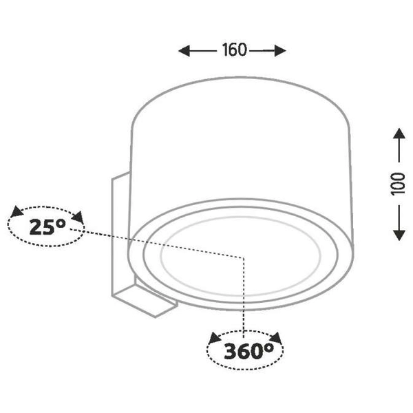 LAMPA ścienna MIKI 4433 Shilo metalowa OPRAWA regulowana KINKIET tuba czarna