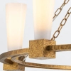 Lampa wisząca ring Kristy KRISTY5-DG-OPAL tubki na łańcuchu złota