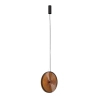 Wisząca lampa AURA LED szklana bursztynowa czarna 1x22W 3000K dysk nad stół 12233