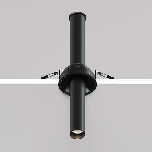 Sufitowa lampa podtynkowa Focus C140RS-L300-7W3K-B LED 7W 3000K tuba czarna