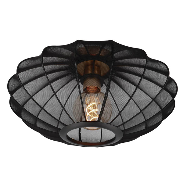 Sypialniana lampa sufitowa Corina 03147/40/30 klosz siatka złota czarna