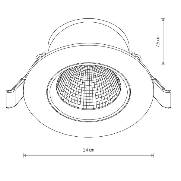 Kuchenna lampa podtynkowa Egina 10555 Nowodvorski LED 15W 3000K biała