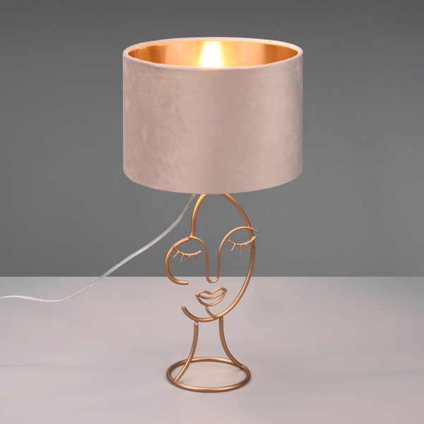 Stołowa lampa Mary R51221044 RL Light face miedziana beżowa
