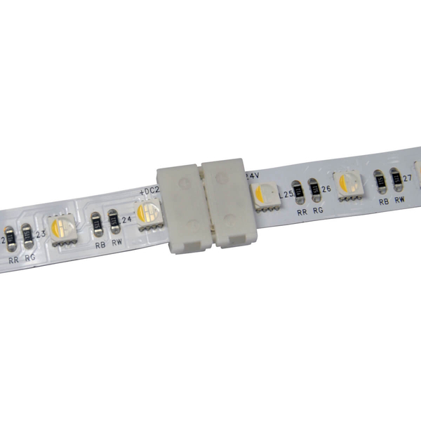 Złącze stałe do taśm LED 319784 RGBW 12mm metalowe białe