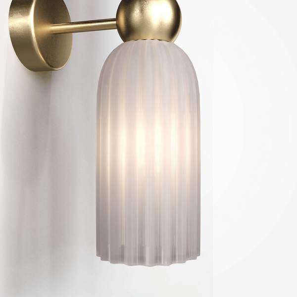 Lampa ścienna Antic MOD302WL-02W szklana złota biała