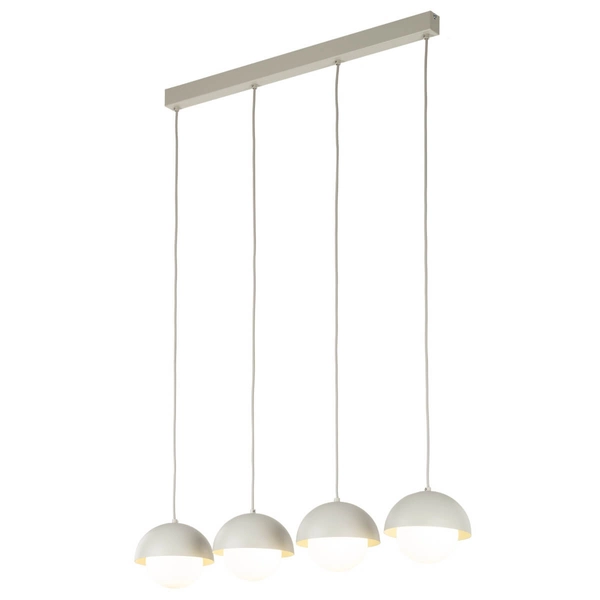 Wisząca lampa na listwie Bono 10213 bubbles do jadalni beżowa biała