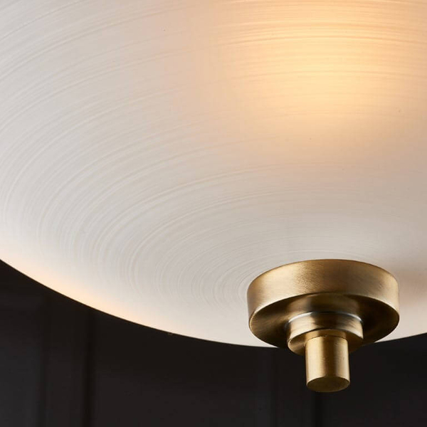 Lampa sufitowa WELLES-3AB Endon szklany klosz vintage biały