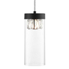 Wisząca lampa tubki GEM P0389-01D-P7AC szklana czarny przezroczysty