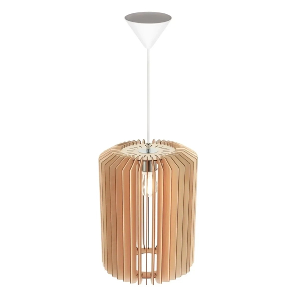 Drewniana lampa wisząca Asti 2213133014 nad stół beżowy