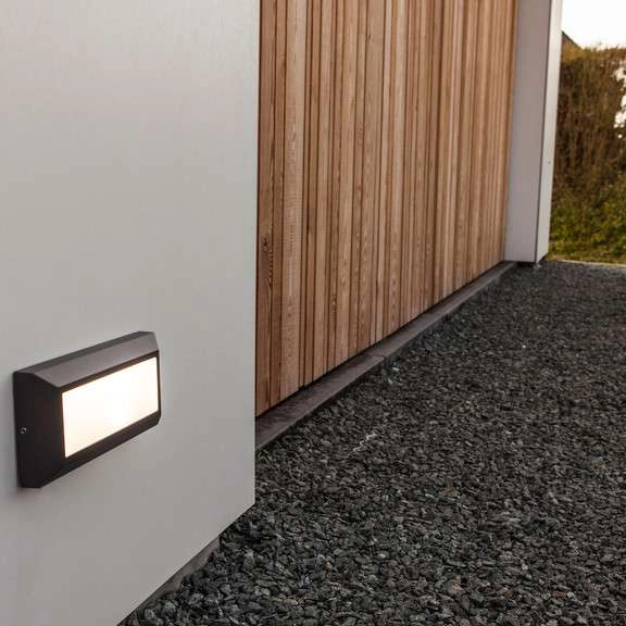 Ścienna LAMPA ogrodowa HELENA 5191601118 Lutec zewnętrzna OPRAWA metalowa LED 10W 4000K outdoor IP54 szara