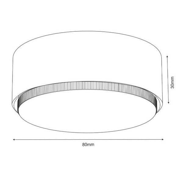 Minimalistyczny downlight do salonu DROP 1261 Shilo okrągły metalowy biały