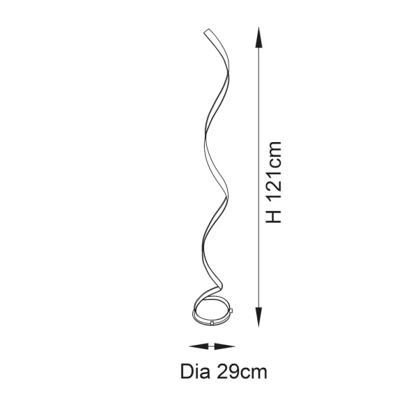 Lampa podłogowa do salonu Aria 95841 LED 23W 3000K spirala złoty