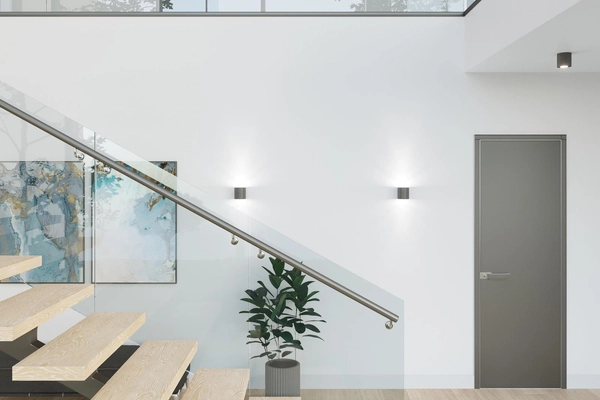 Kinkiet LAMPA ścienna SL.0566 okrągła OPRAWA metalowa tuba grafitowa