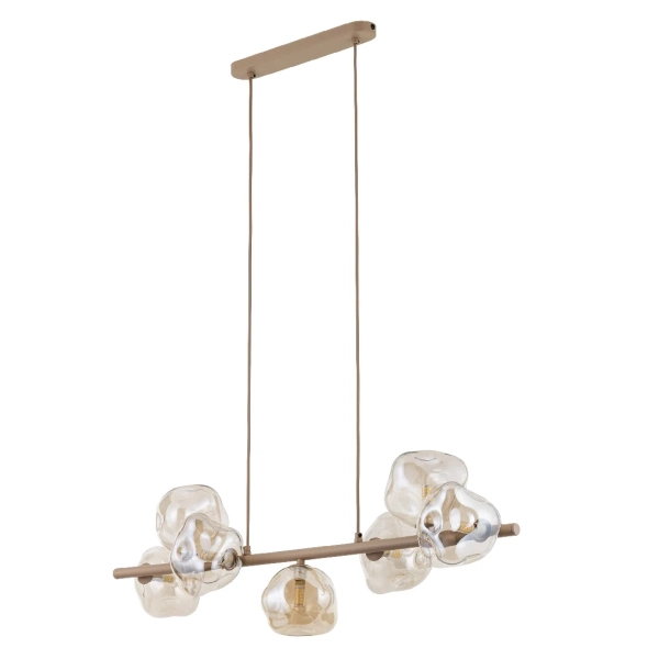 Wisząca lampa do jadalni Lava Sabia 11109 szklane kule beżowy