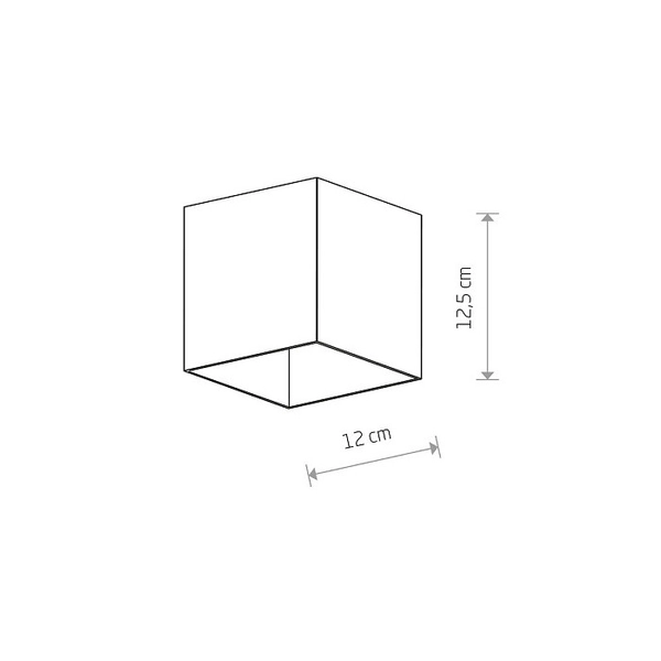 Biała lampa natynkowa Cobble 7791 kostka sufitowa do przedpokoju